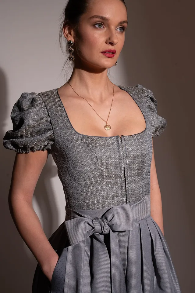 alpenherz-dirndl-feline-80cm-blaugrau-3-in-1 image 1