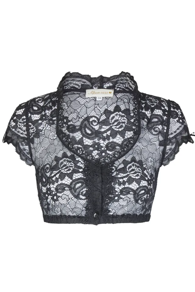 alpenherz-dirndlbluse-sophia-fl-gelarm-schwarz image 1