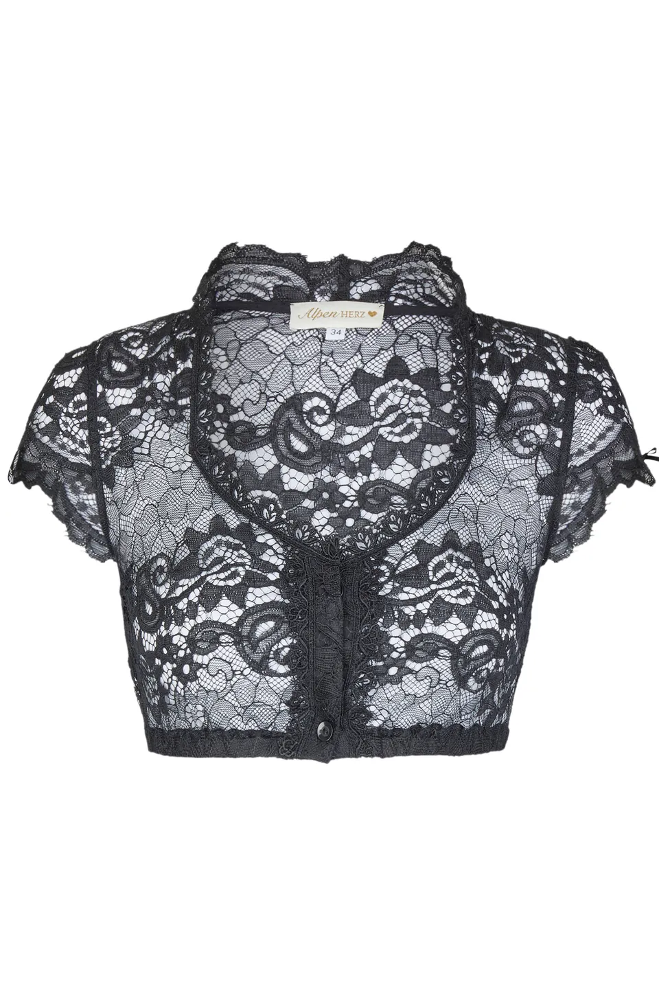 alpenherz-dirndlbluse-sophia-fl-gelarm-schwarz image 1