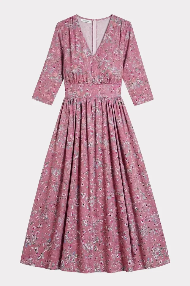 felicitas-damen-kleid-kathena-lang-mit-v-ausschnitt-und-taschen image 1