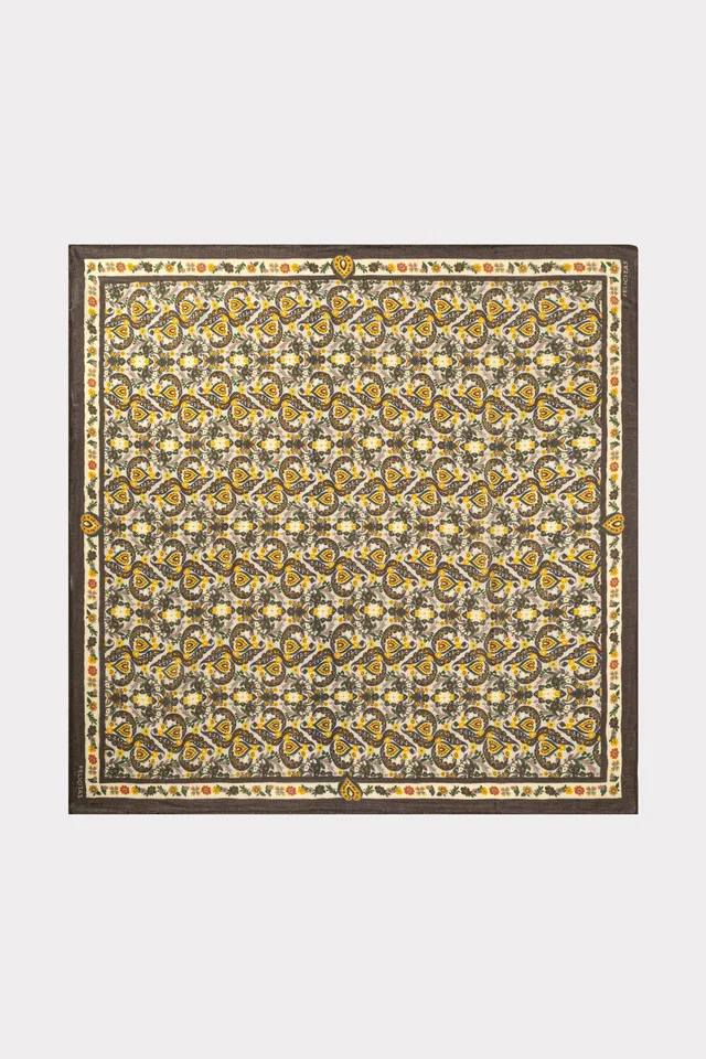 felicitas-damen-schal-anneliese-55x55-wolle-seide-gold-braun image 1