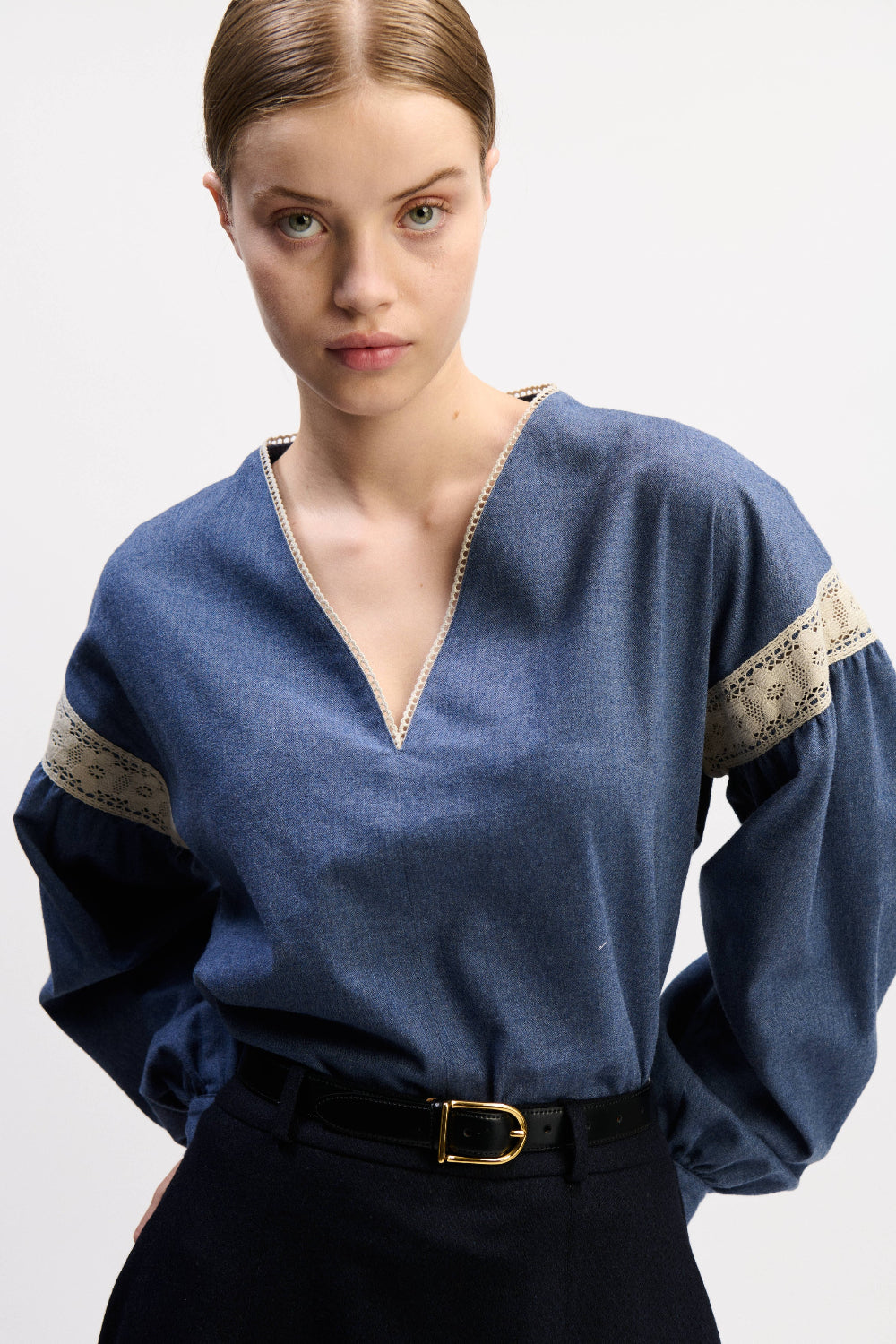 felicitas-damen-bluse-billi-baumwoll-flanell-mit-spitze image 2