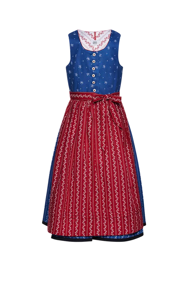 g-ssl-kinder-dirndl-blaudruck-blau-70-cm-baumwolle image 1