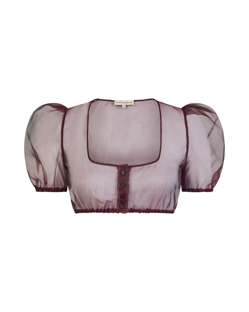 alpenherz-bluse-sarah-chiffon-mini-puff-dunkelrot-damen image 1