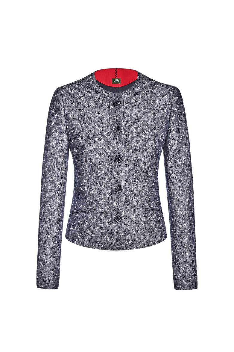 g-ssl-jacquard-jacke-baumwolle-leinen-grau-schwarz image 1