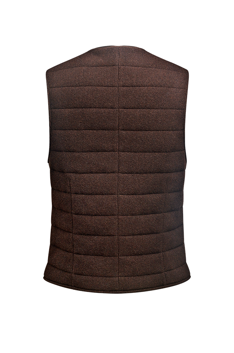 g-ssl-steppgilet-links-links-strick-wolle-seidenfutter-herren-braun image 2