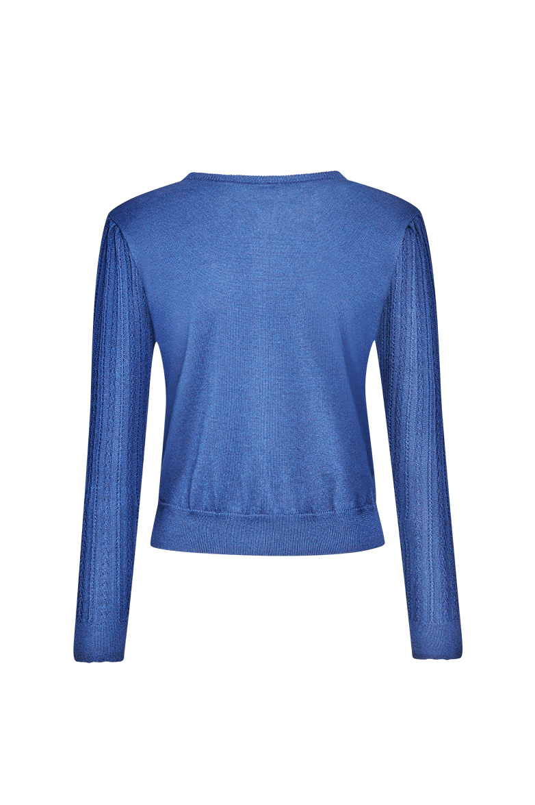 g-ssl-strickjacke-blau-mit-ajour-und-glockenmuster-perlmutt image 2