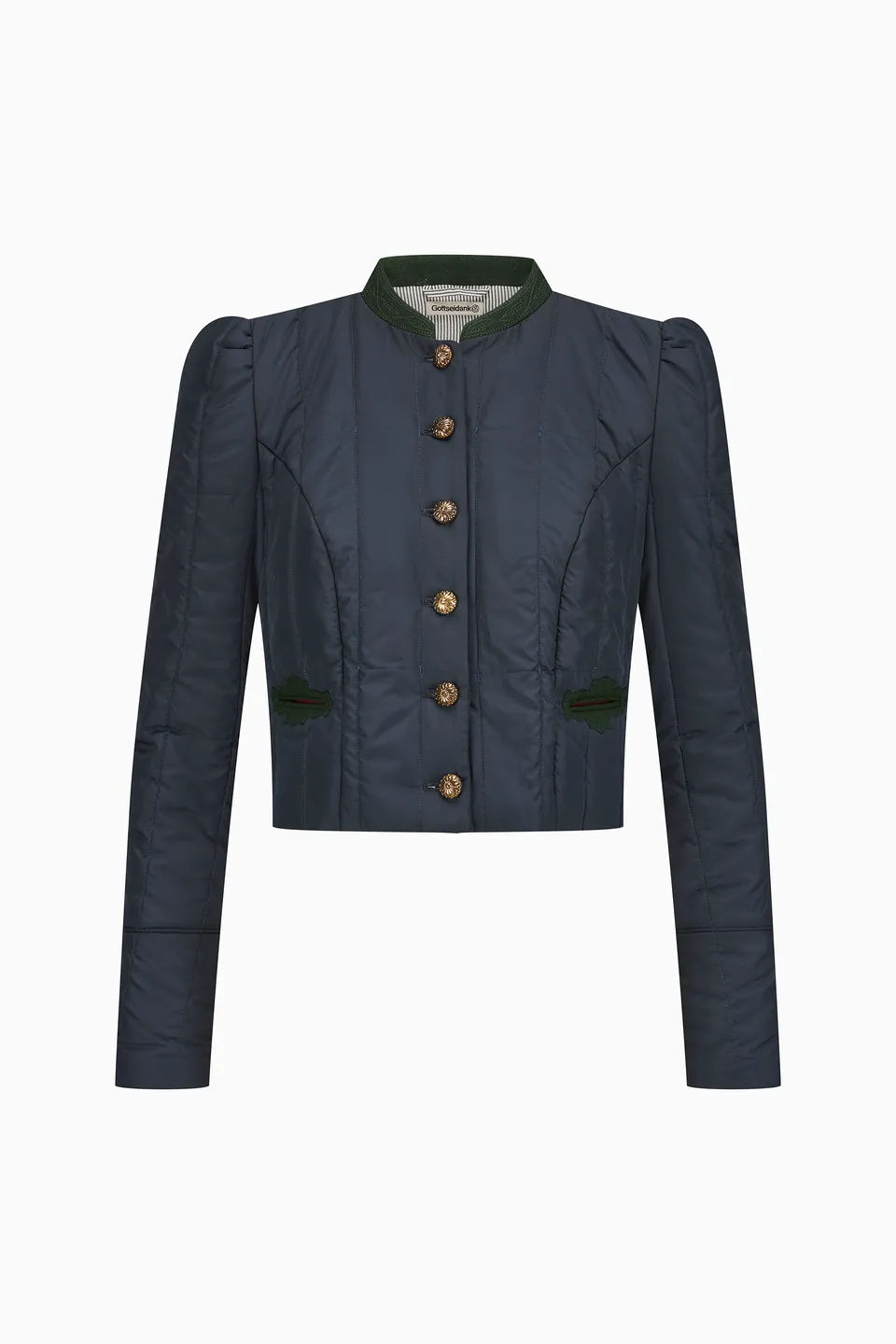 gottseidank-miederjacke-shanti-jacke-mit-stick-stehkragen-und-puffarm image 1