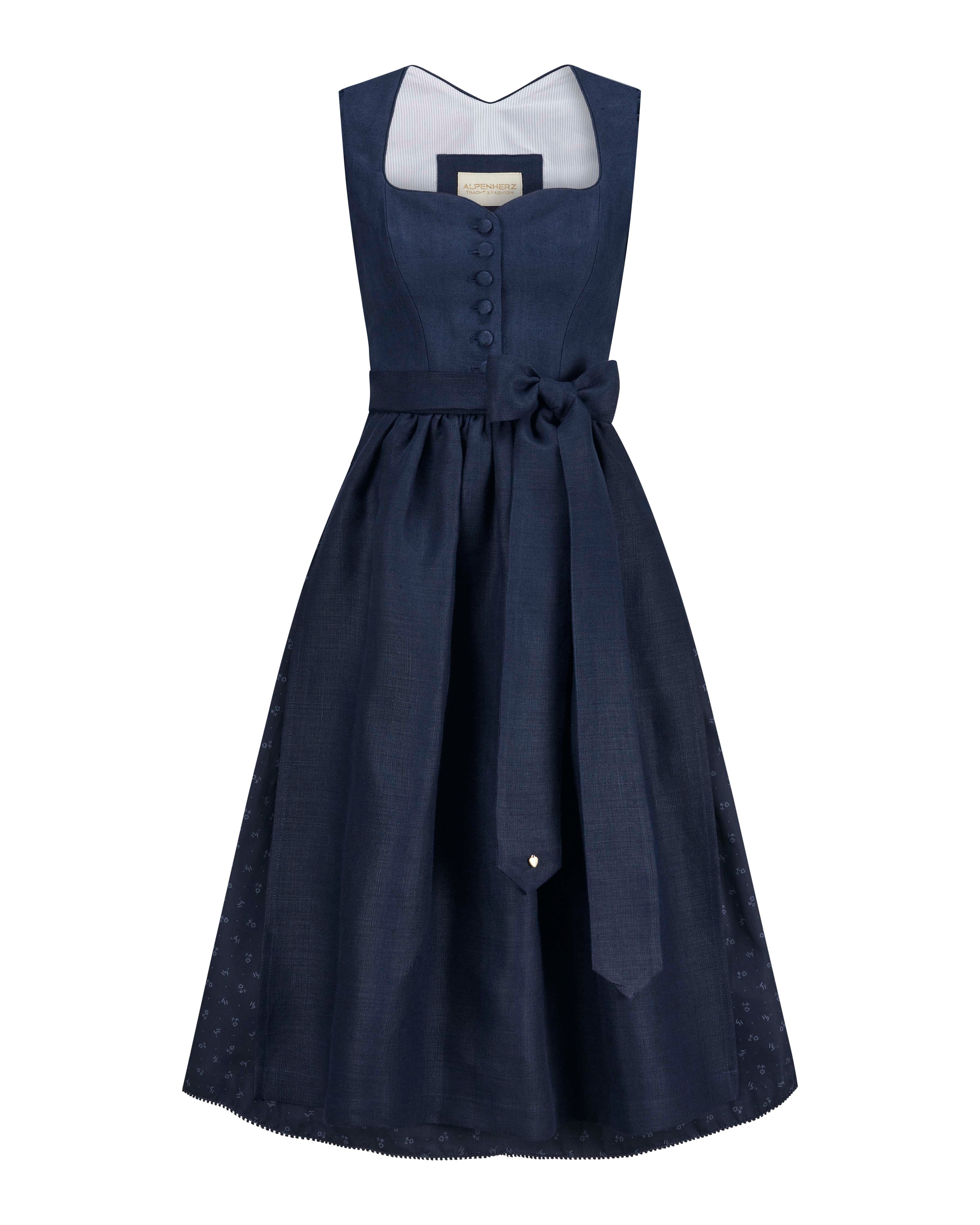 alpenherz-dirndl-marie-twin-mit-fl-gel-puffarm-leinen-dirndl-dunkelblau image 3