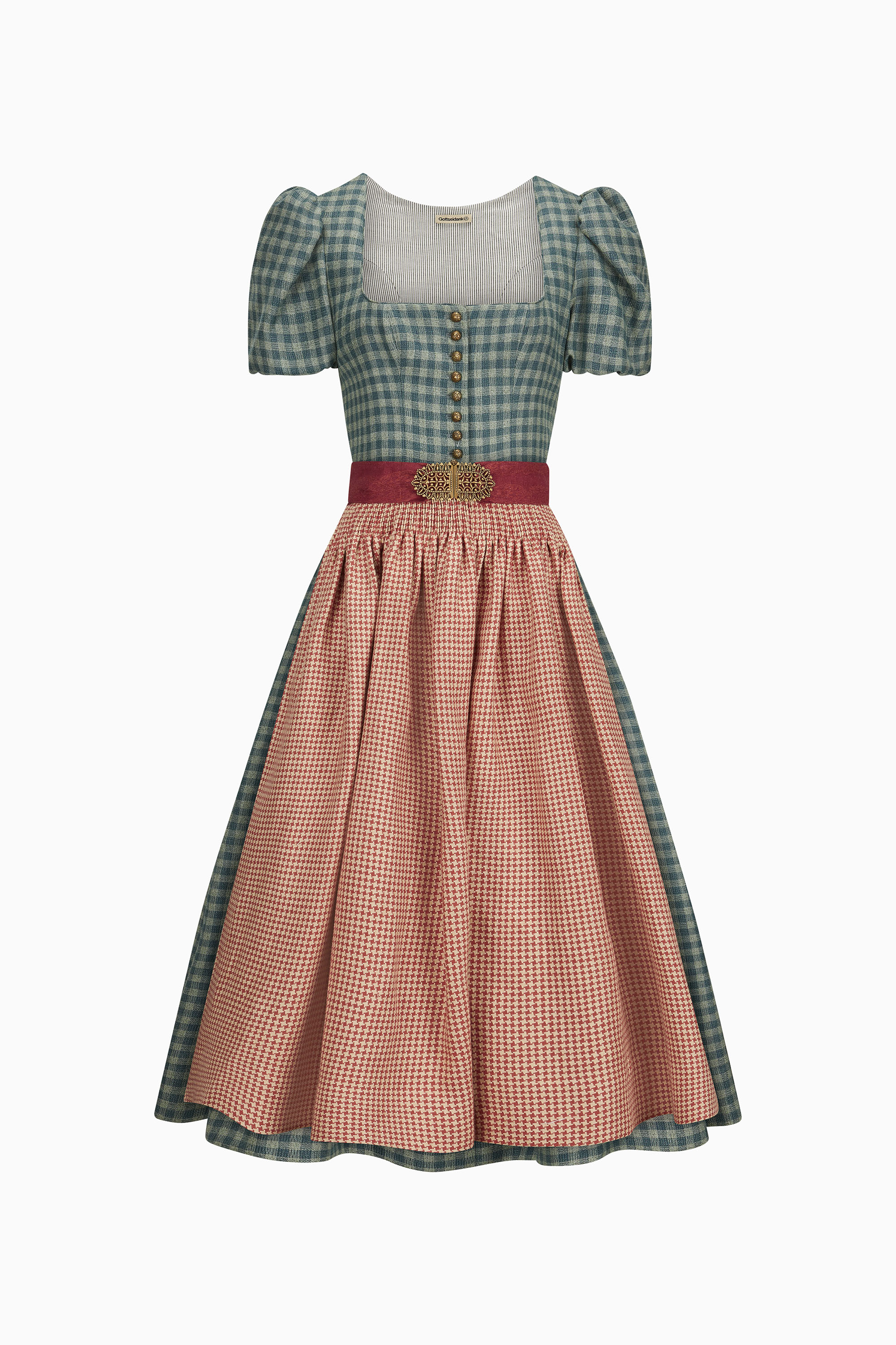 gottseidank-dirndl-laura-mit-geradem-ausschnitt-und-kurzem-puffarm image 4