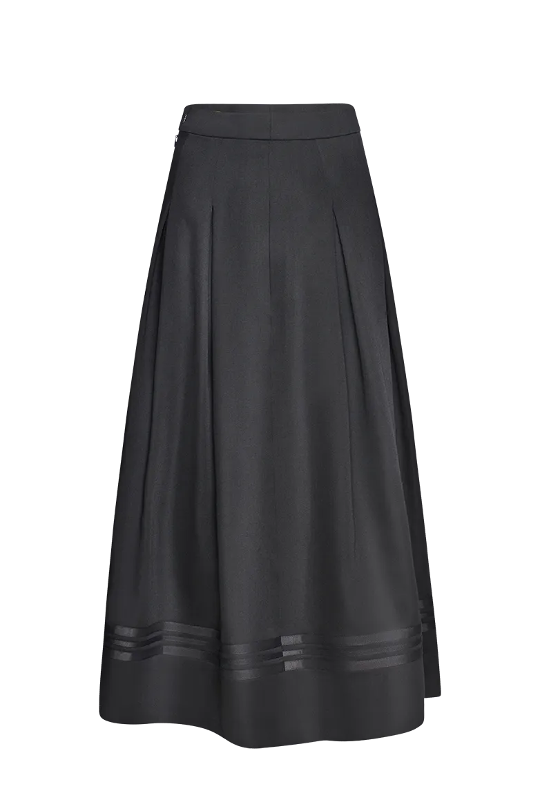 g-ssl-faltenrock-wollsatin-grau-schwarz-mit-kellerfalte image 1