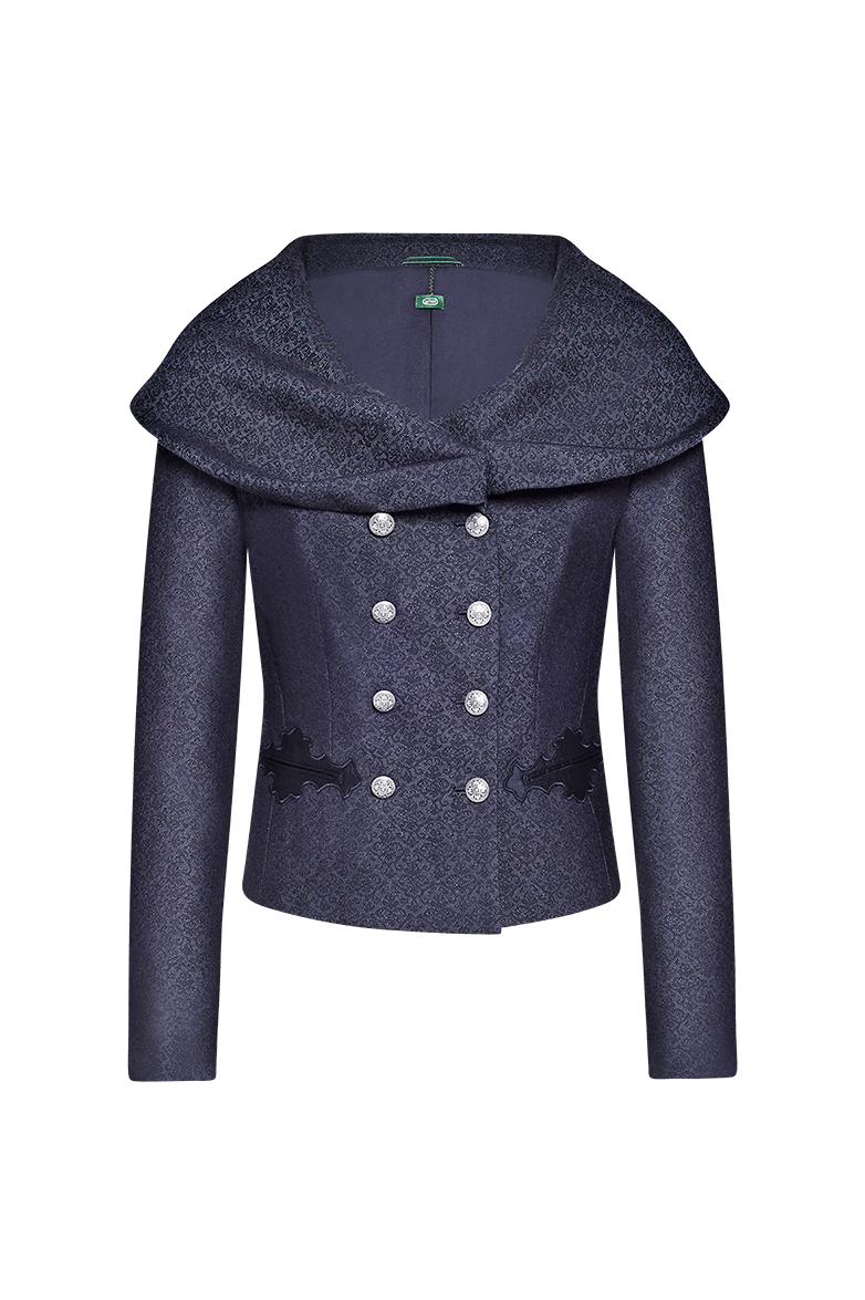 g-ssl-carmen-jacke-wolle-jacquard-grau-schwarz-damen-doppelreiher image 1