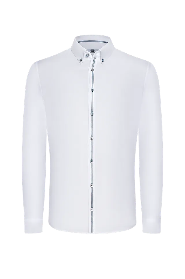 g-ssl-elastisches-oxfordhemd-herren-wei-baumwolle image 1