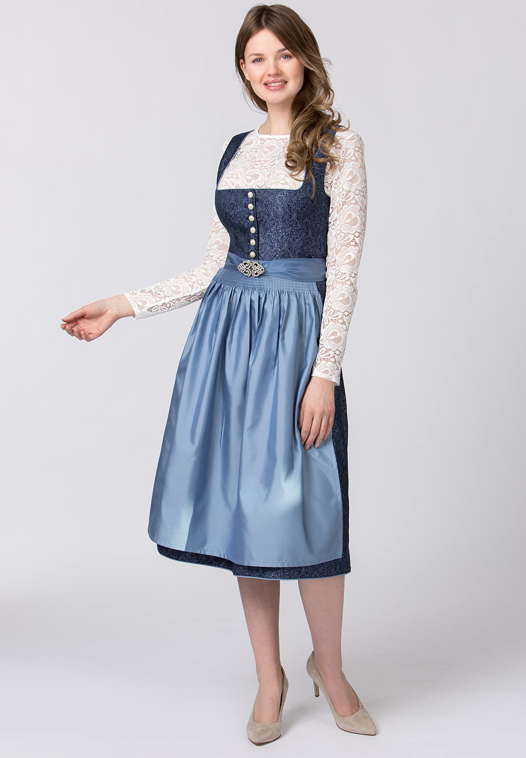 stockerpoint-leonora-midi-dirndl-jacquard-mit-zierschnalle image 2