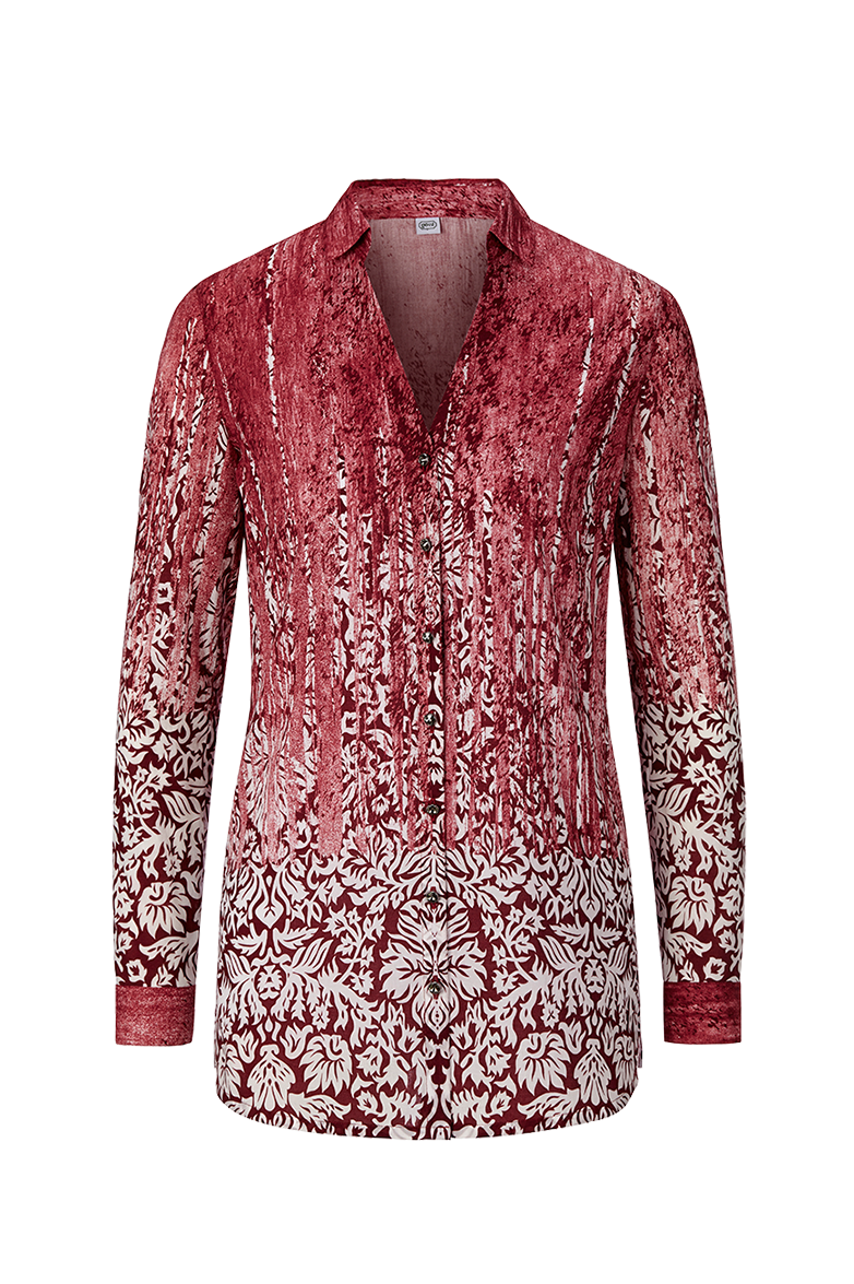 g-ssl-traum-damen-longbluse-rot-mit-d-grad-blattmuster image 1