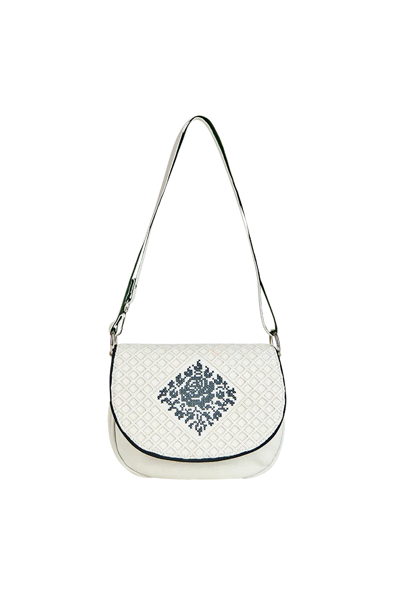 g-ssl-bauernleinen-tasche-satteltasche-natur-mit-kreuzstich image 1