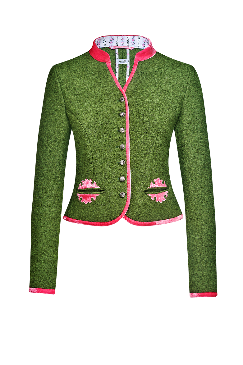 g-ssl-junge-walkjacke-damen-gr-n-samt-tailliert image 1