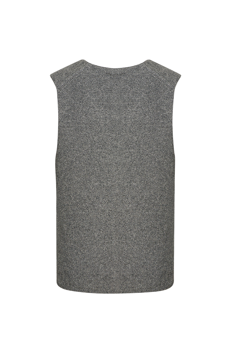 g-ssl-meliertes-gilet-grau-schwarz-100-schurwolle image 2