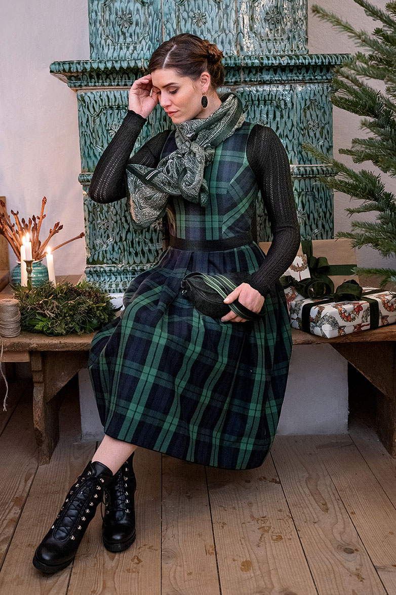 g-ssl-karo-kleid-damen-blau-aus-baumwoll-flanell image 7