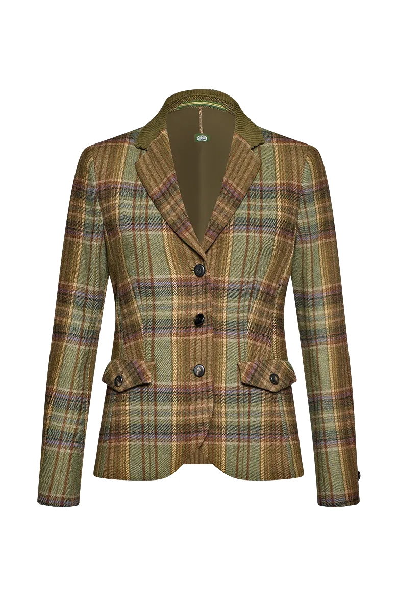 g-ssl-glencheck-jacke-damen-karojacke-aus-baumwollcord-gr-n image 1