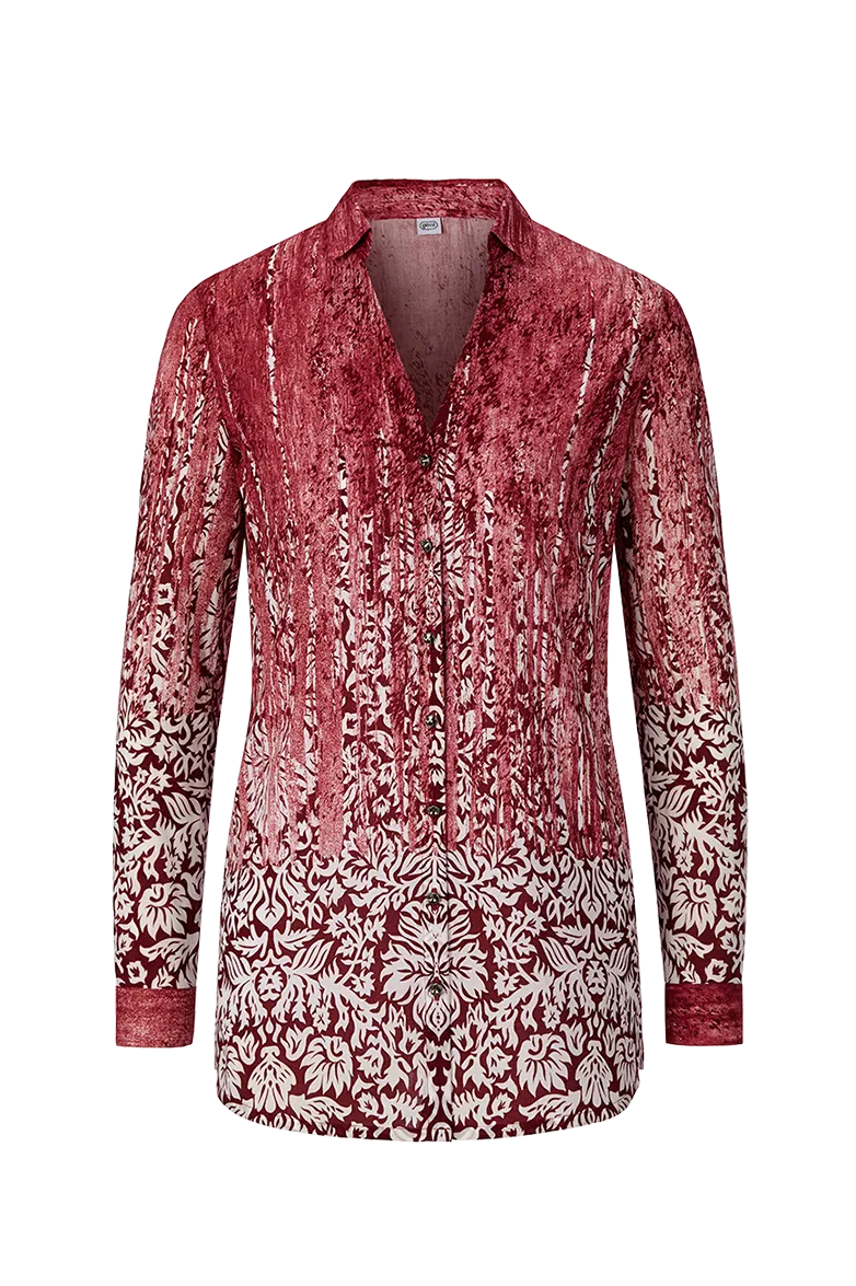 g-ssl-traum-damen-longbluse-rot-mit-d-grad-blattmuster image 1