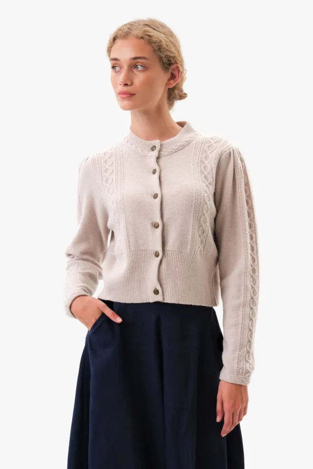 felicitas-damen-strickcardigan-coralie-rundhals-wolle-kaschmir-metallkn-pfe image 1