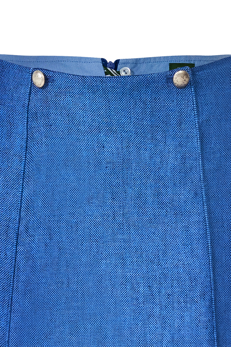 g-ssl-ausgestellter-panama-rock-kurzer-leinen-rock-in-blau image 6
