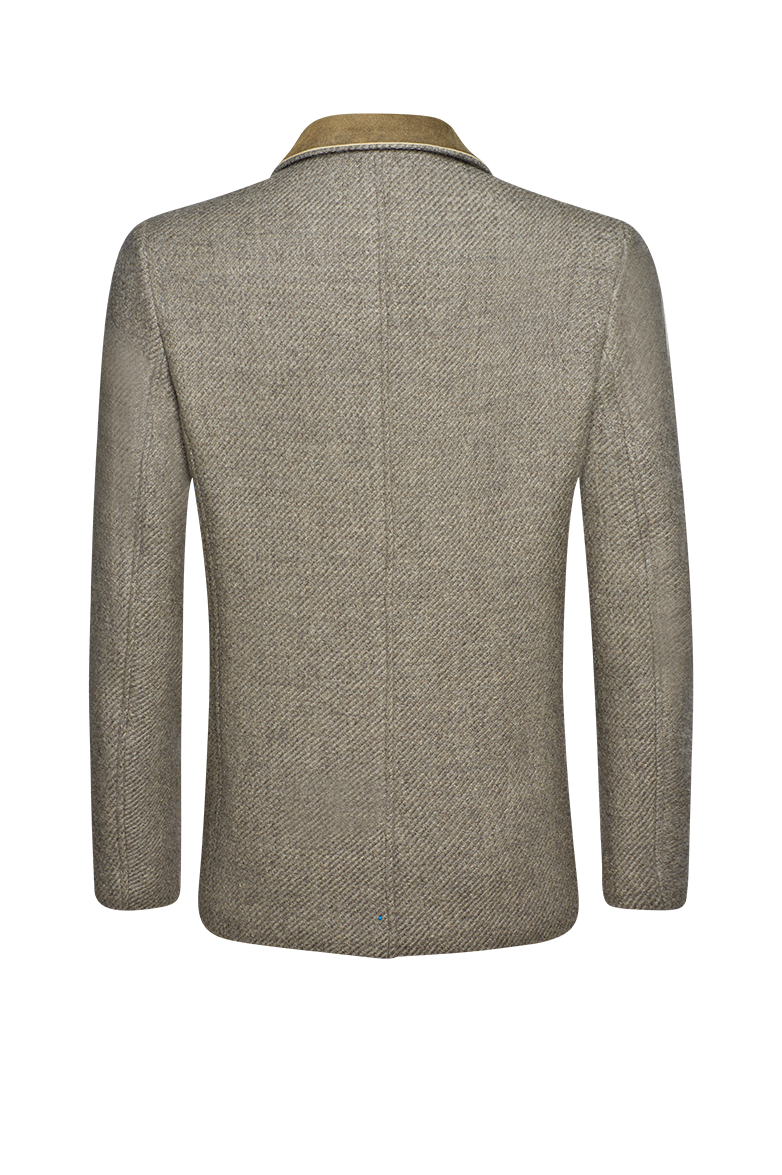 g-ssl-tweed-sakko-mit-hirschlederkragen-grau-schwarz image 2