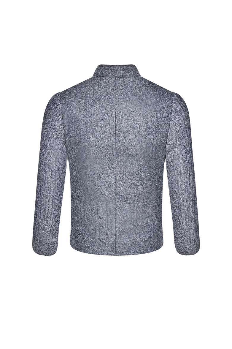 g-ssl-buben-joppe-aus-loden-kinderjacke-grau-schwarz image 2