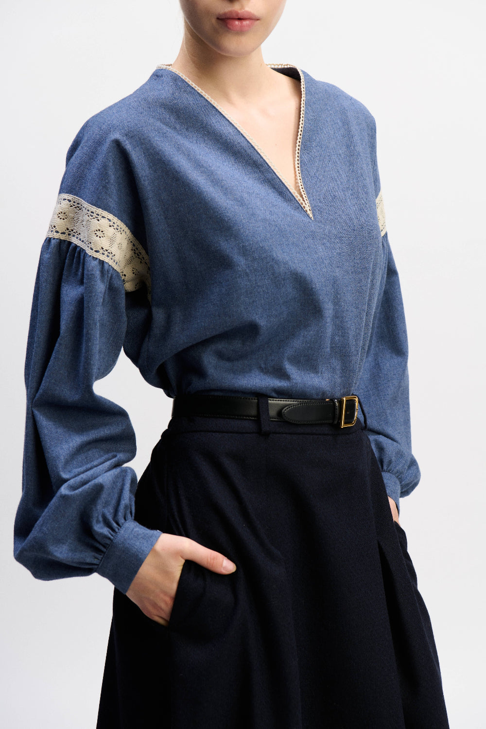 felicitas-damen-bluse-billi-baumwoll-flanell-mit-spitze image 1