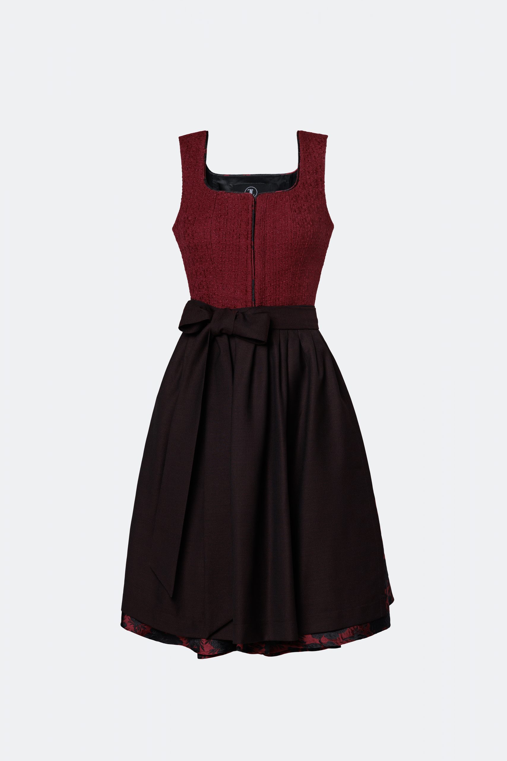 traumtrachten-limited-edition-designerdirndl-grazia-mit-tweedmieder-in-bordeaux image 1