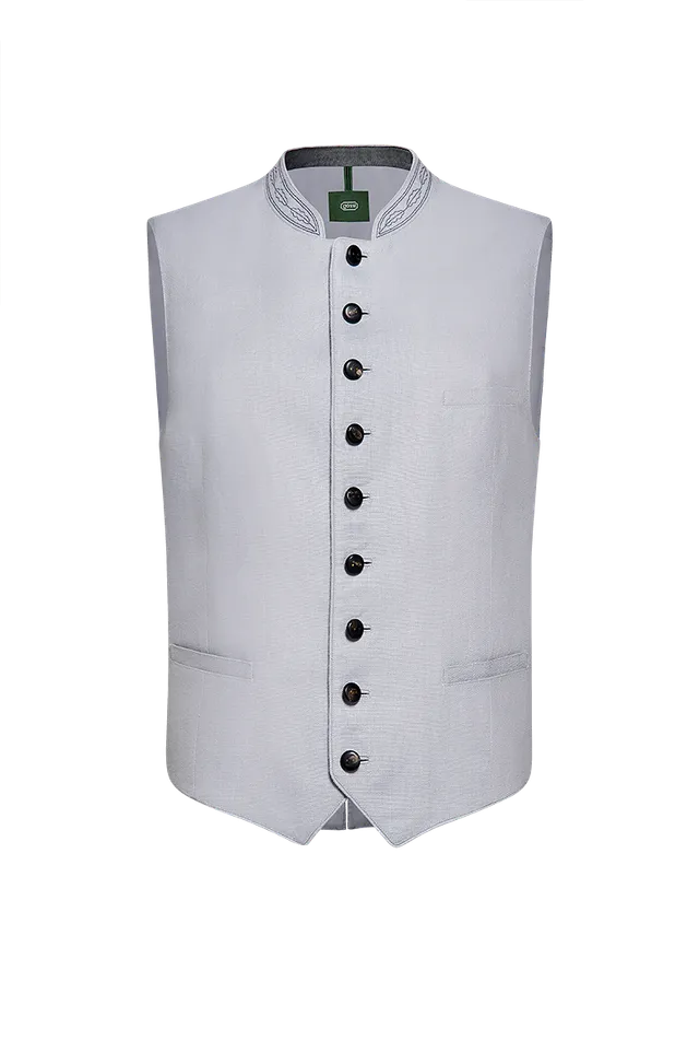g-ssl-klassiker-leinen-gilet-grau-schwarz-herren image 1