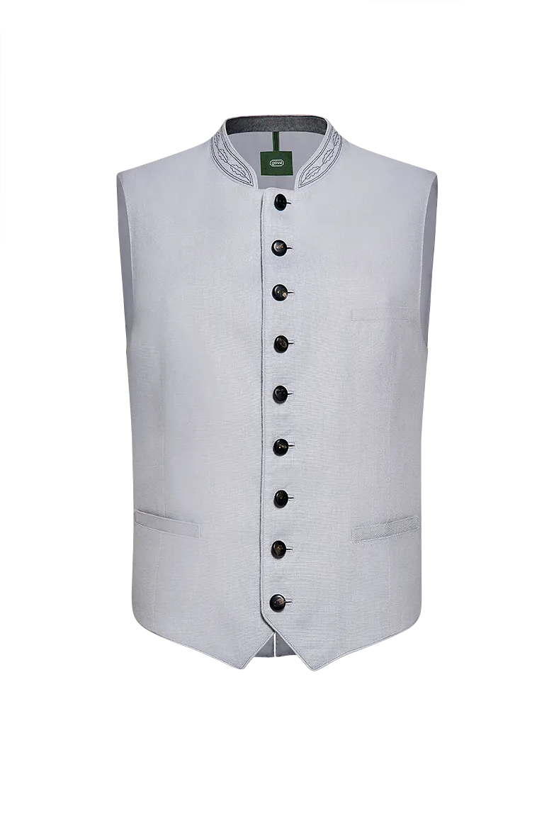 g-ssl-klassiker-leinen-gilet-grau-schwarz-herren image 1