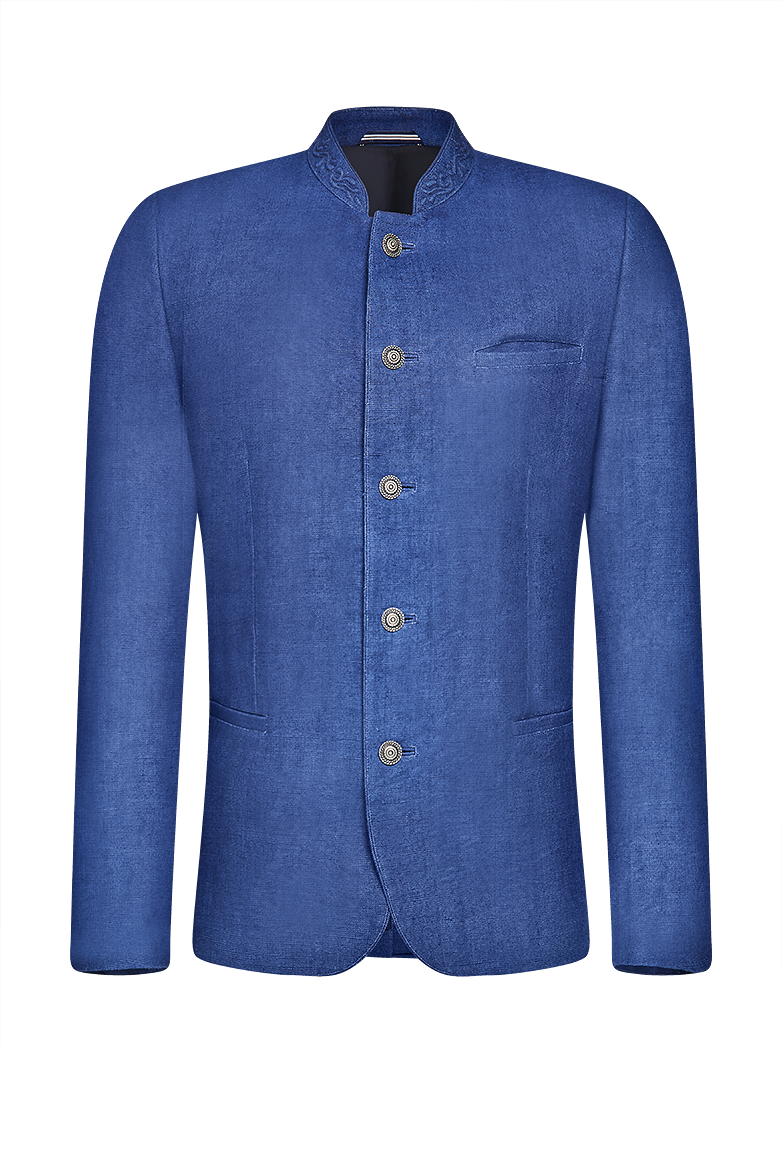 g-ssl-janker-bauernleinen-trifft-blaudruck-herren-blau image 1