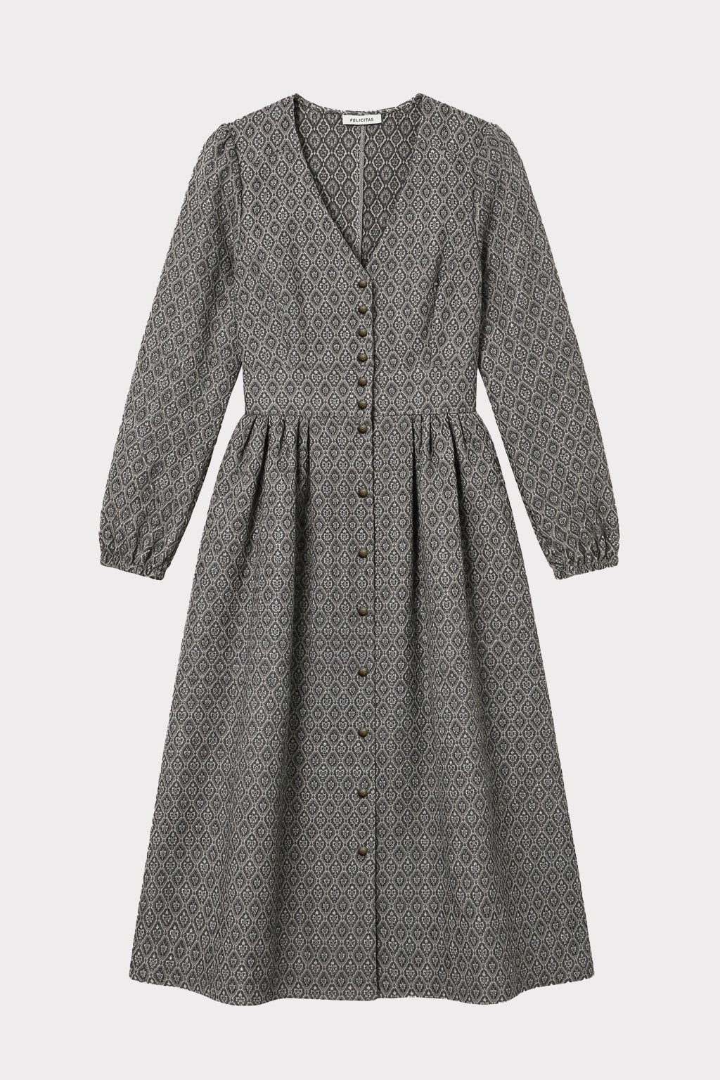 felicitas-damen-kleid-karlinda-jacquardkleid-mit-v-ausschnitt image 4