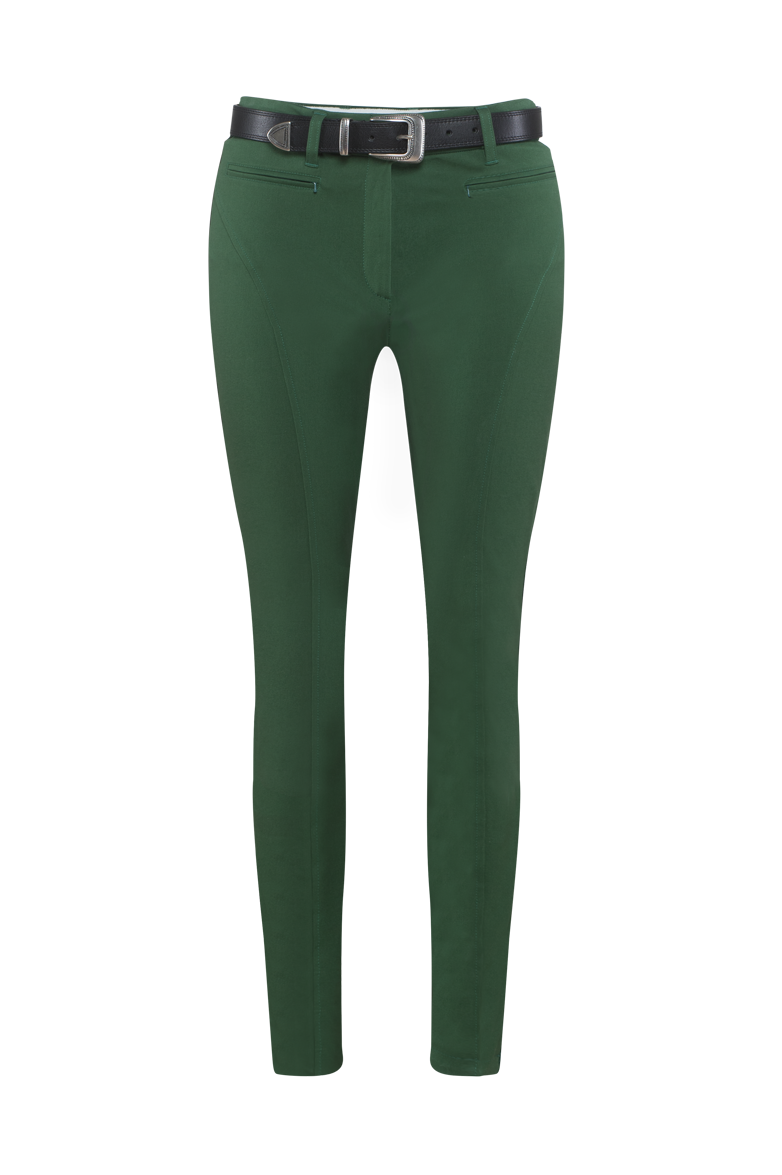 g-ssl-klassische-stiefelhose-damen-stiefelhose-gr-n-mit-lederpaspel image 1