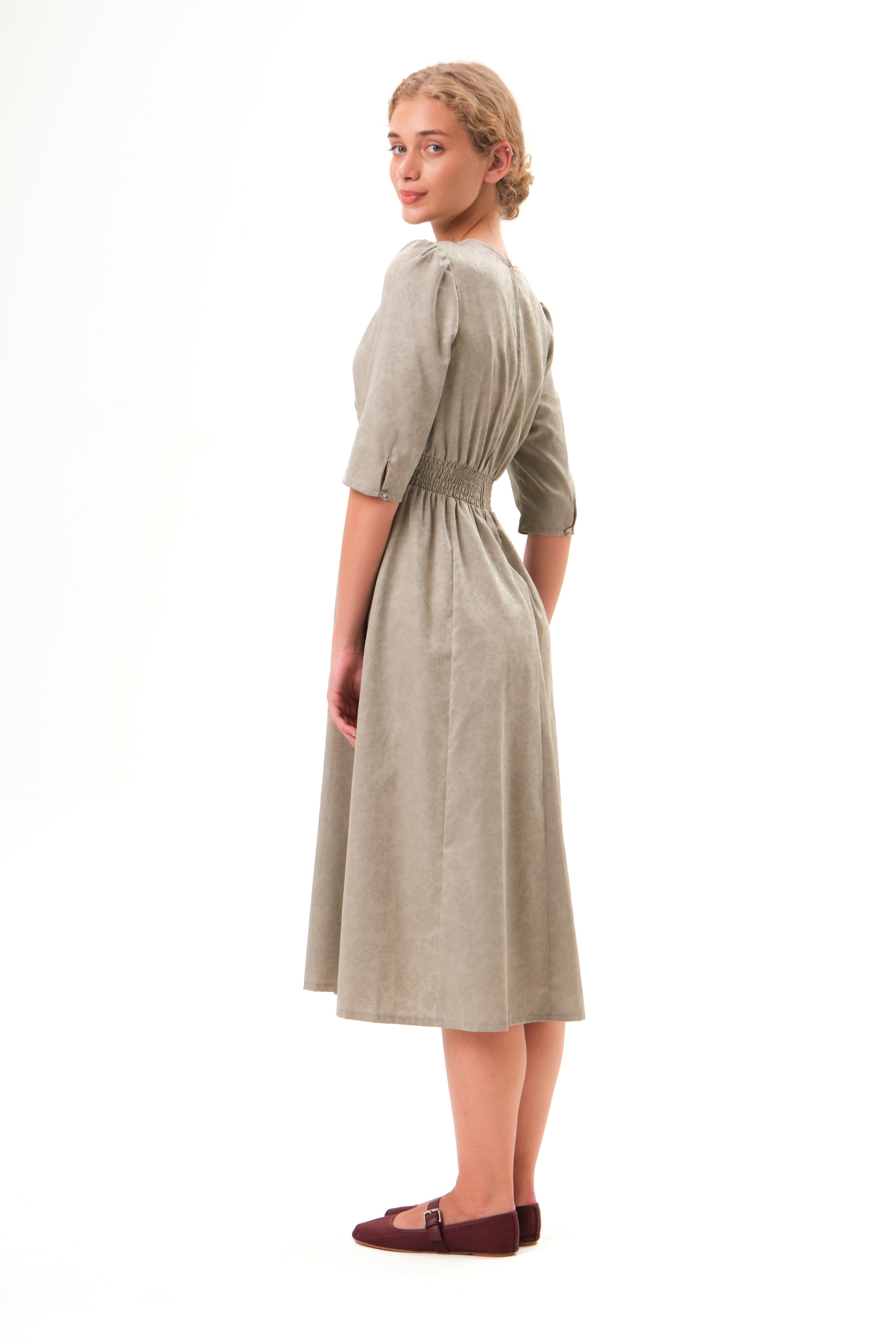 felicitas-kathena-damen-kleid-baumwolle-3-4-rmel image 3