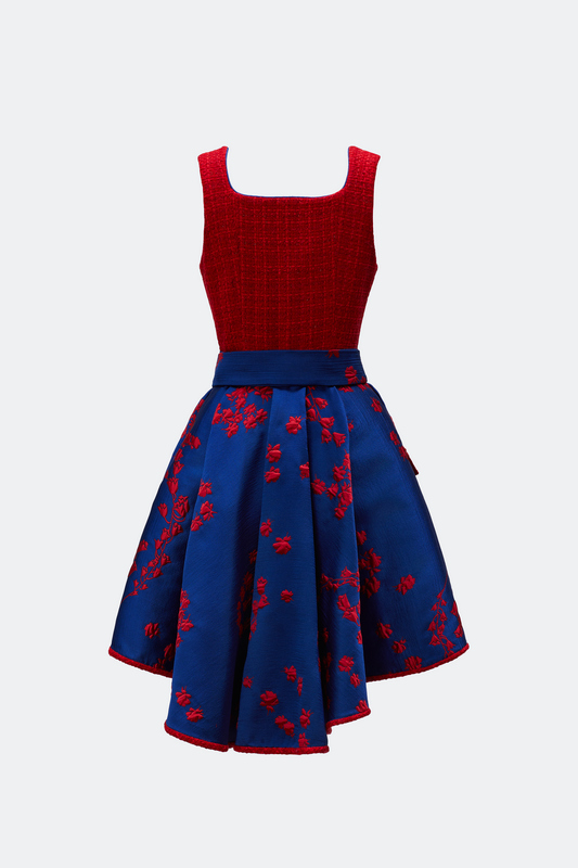 traumtrachten-designerdirndl-zita-mit-tweedmieder-in-rot image 2