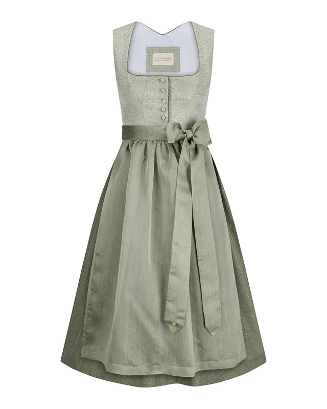 alpenherz-dirndl-greta-mit-knopf-jacquard-dirndl-eukalyptus image 1