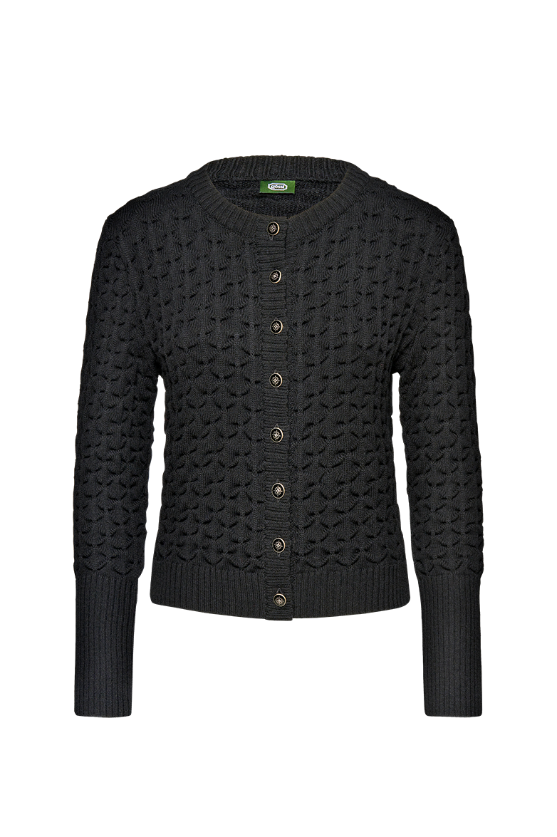 g-ssl-smok-strickjacke-damen-wolle-kaschmir-grau-schwarz image 1
