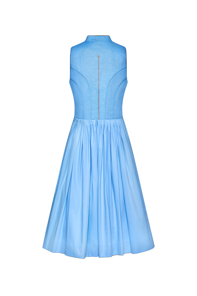 g-ssl-dirndl-mit-stehkragen-blau-70-cm image 2
