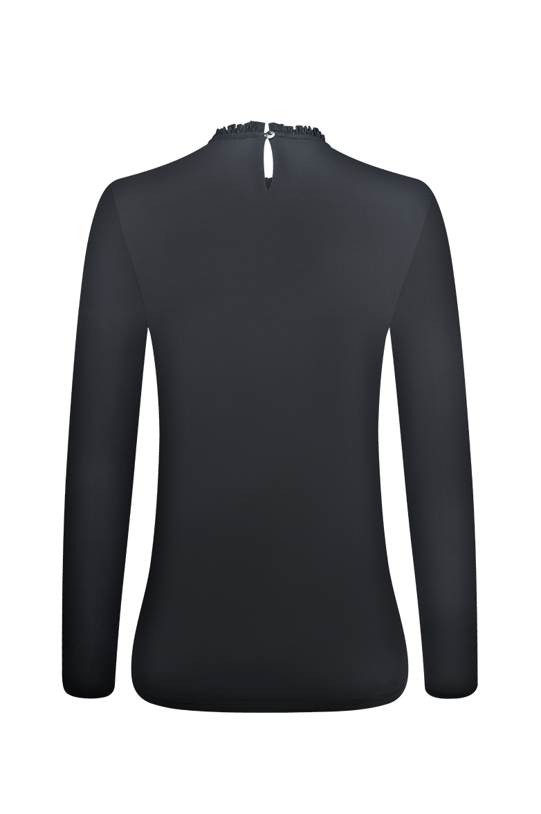 g-ssl-langarm-shirt-aus-baumwolle-grau-schwarz-damen image 2