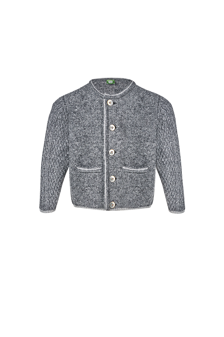 g-ssl-strickjacke-ganz-der-papa-kinder-grau-schwarz image 1