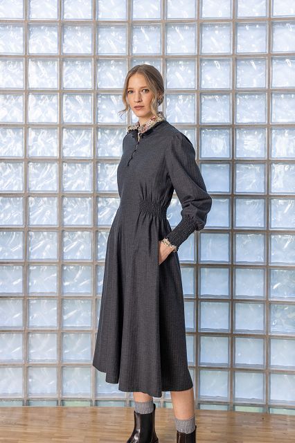 felicitas-damen-kleid-kaylie-flanellkleid-mit-smok image 2