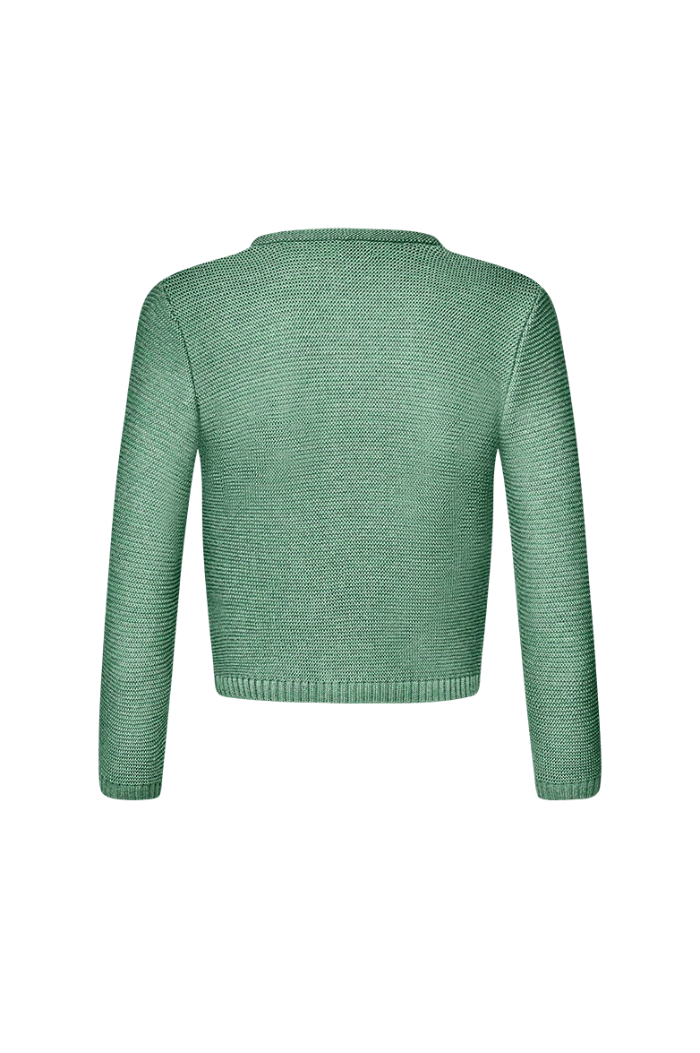 g-ssl-strickjackerl-kinder-gr-n-schurwolle-strickjacke image 2