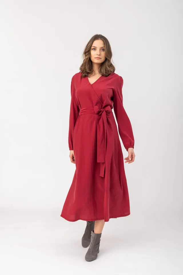 felicitas-kari-damen-wickelkleid-aus-cupro-baumwolle image 1