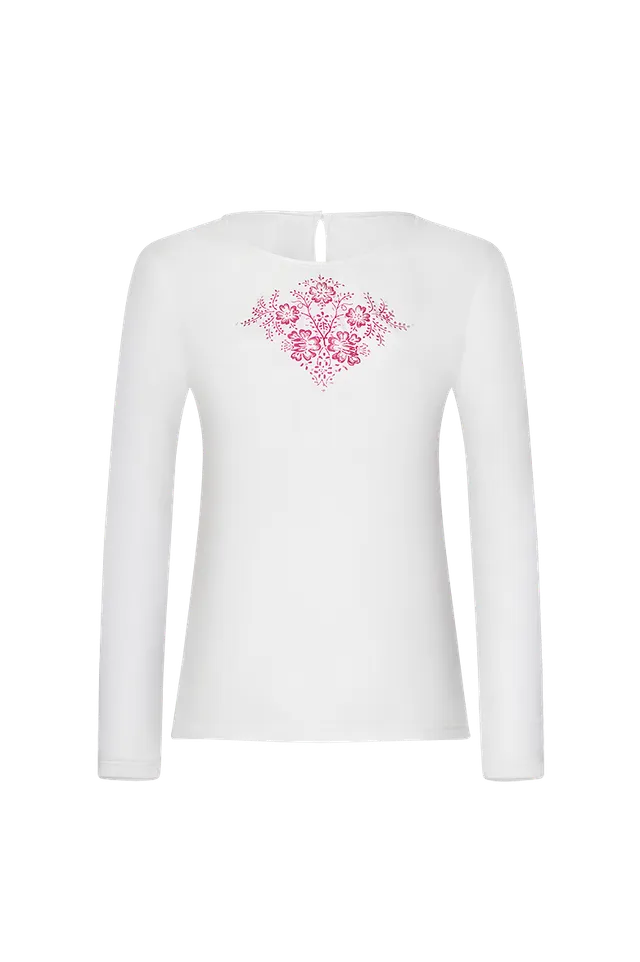 g-ssl-seidenshirt-damen-wei-seidensatin-mit-handdruck image 1