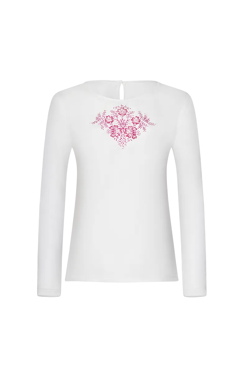 g-ssl-seidenshirt-damen-wei-seidensatin-mit-handdruck image 1