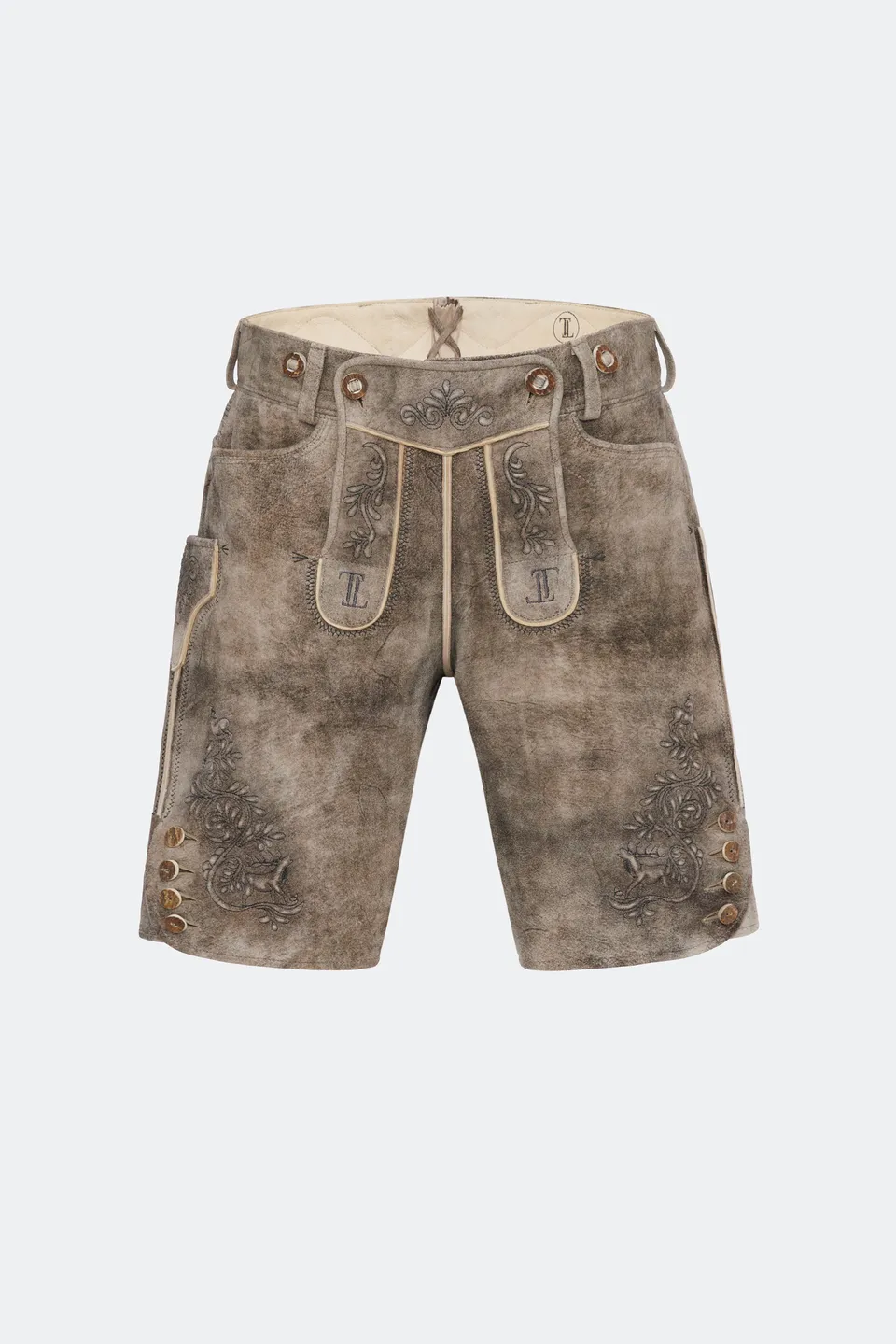traumtrachten-wildbocklederhose-franz-in-grau image 1