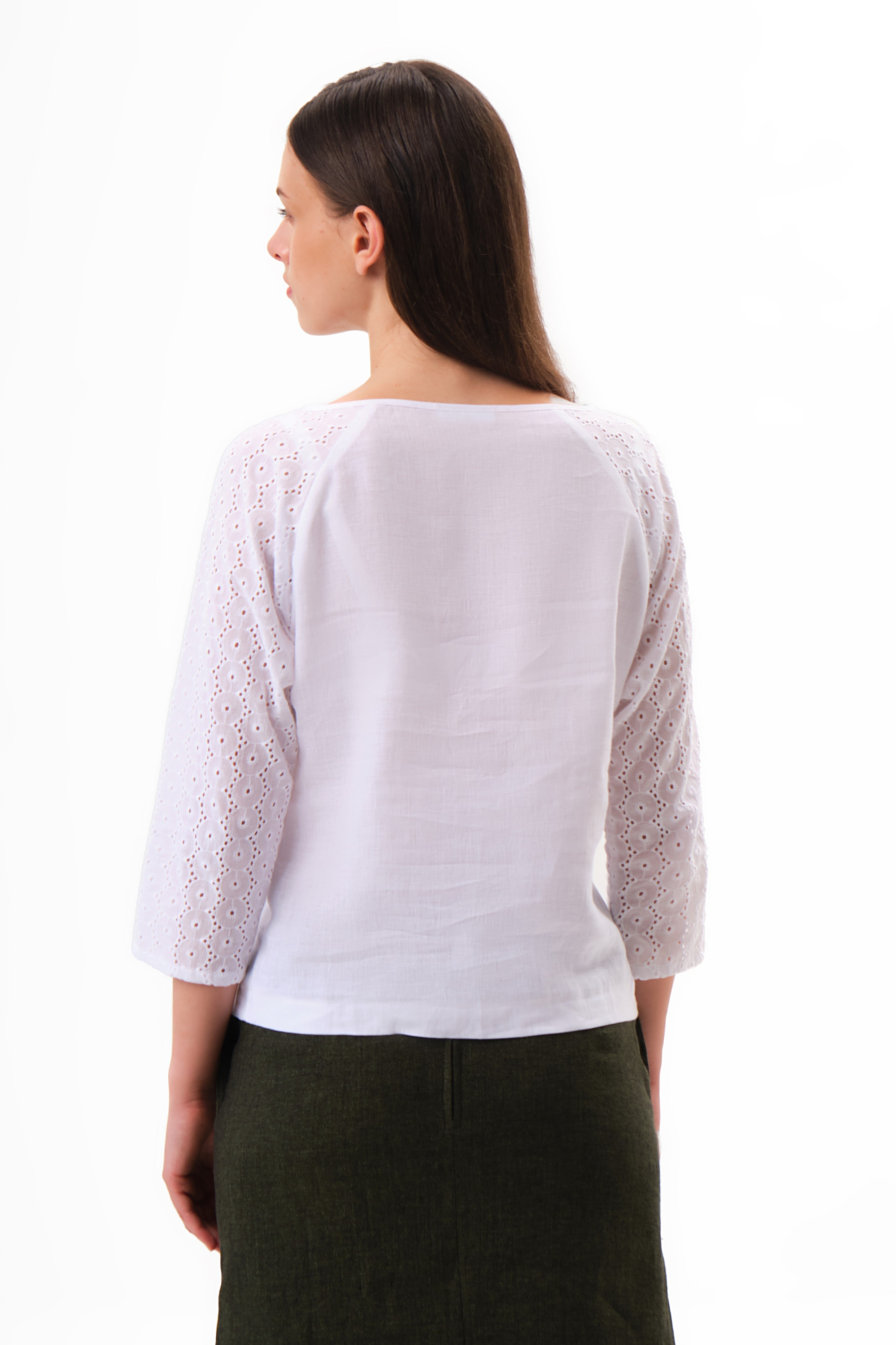 felicitas-damen-bluse-berlyn-leinen-bluse-mit-lochstick-rmeln image 2
